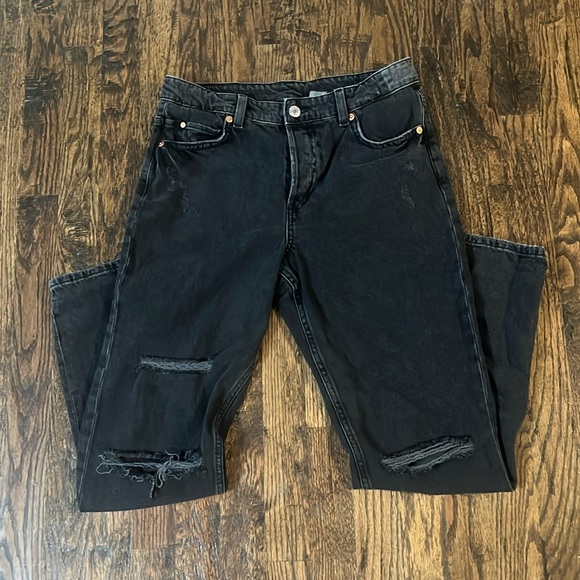 &Denim boyfriend black jeans size 4. - Picture 1 of 2